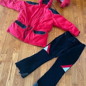 Ralph Lauren men’s Black and red snow suit